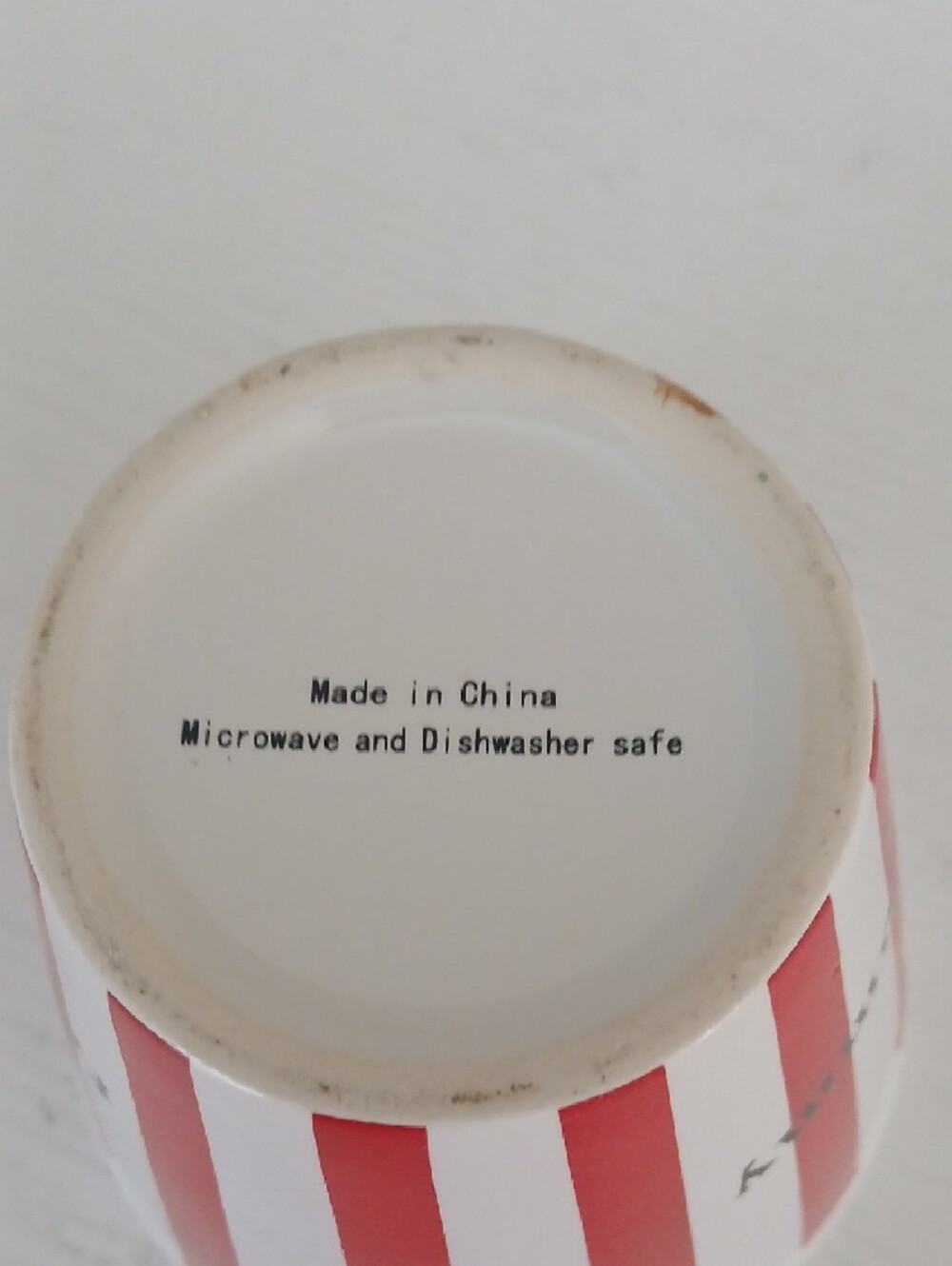 Red & White Popcorn Ceramic Cup - Picture 3 of 3